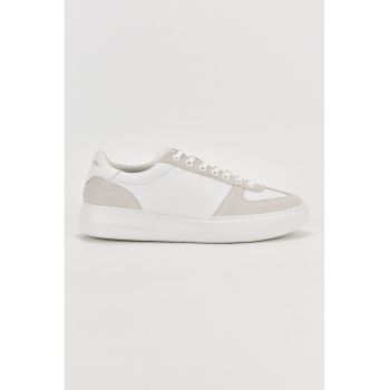 Pantofi sport de piele cu detalii de piele intoarsa