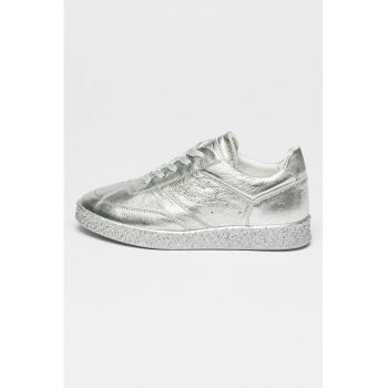 Pantofi sport de piele cu varf rotund