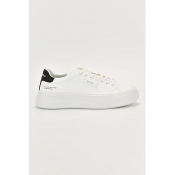 Pantofi sport de piele ecologica cu detalii logo