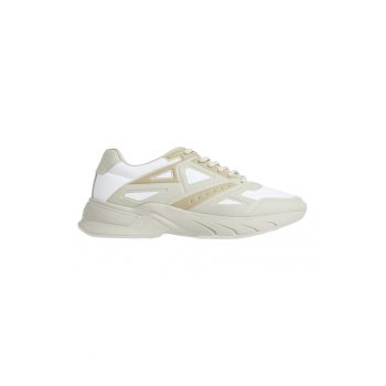 Pantofi sport de piele ecologica si material textil