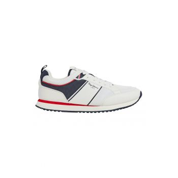 Pantofi sport de piele ecologica si material textil