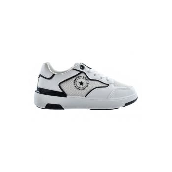 Pantofi sport de piele ecologica si plasa