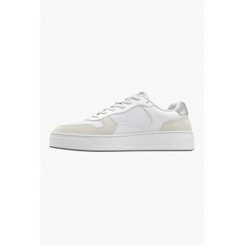 Pantofi sport de piele si piele intoarsa