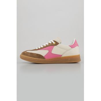 Pantofi sport de piele si piele intoarsa
