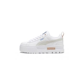 Pantofi sport flatform cu insertii din piele intoarsa Mayze