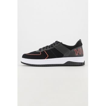 Pantofi sport low-cut cu garnituri de piele ecologica