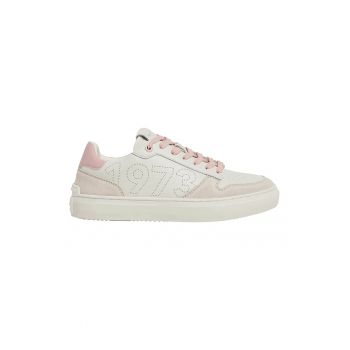 Pantofi sport low-cut cu garnituri de piele intoarsa