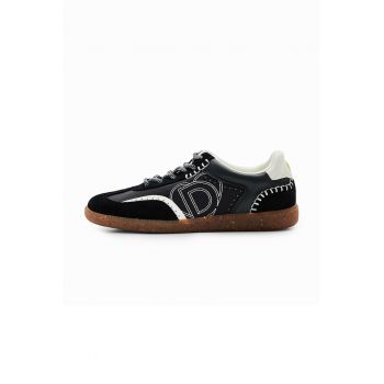 Pantofi sport low-cut cu garnituri de piele intoarsa