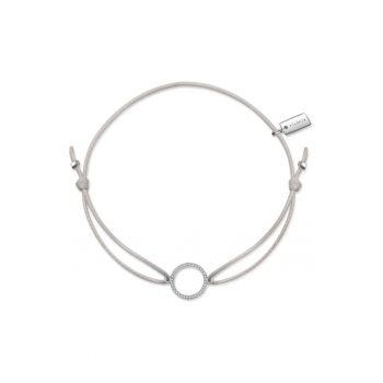 Bratara ajustabila cu element rotund si zirconia Laure 29243