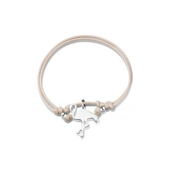 Bratara-snur cu talisman flamingo Flamant