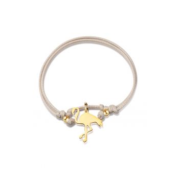 Bratara-snur cu talisman flamingo Flamant