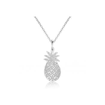 Colier de otel inoxidabil cu pandantiv in forma de ananas DÉLICE