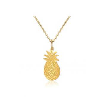 Colier de otel inoxidabil cu pandantiv in forma de ananas DÉLICE