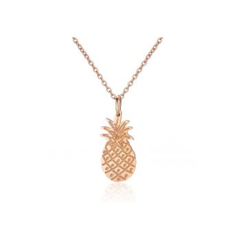 Colier de otel inoxidabil cu pandantiv in forma de ananas DÉLICE