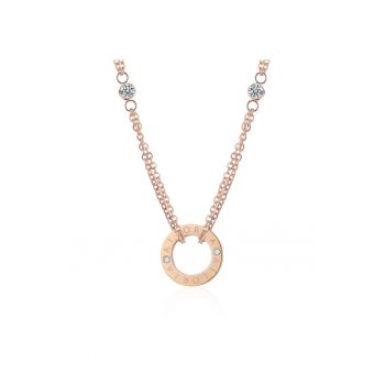Colier de otel inoxidabil cu zirconia