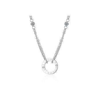 Colier de otel inoxidabil cu zirconia