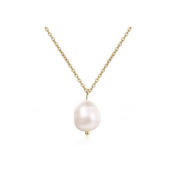 Colier din argint placat cu aur si perla de apa dulce Sakura 2939918K