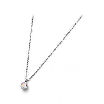 Colier din otel inoxidabil cu zirconia
