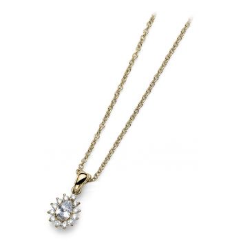 Colier din otel inoxidabil cu zirconia