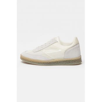 Pantofi sport cu detalii de piele