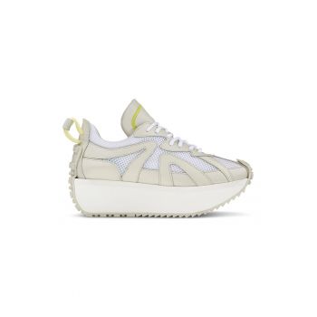 Pantofi sport de piele cu garnituri de plasa