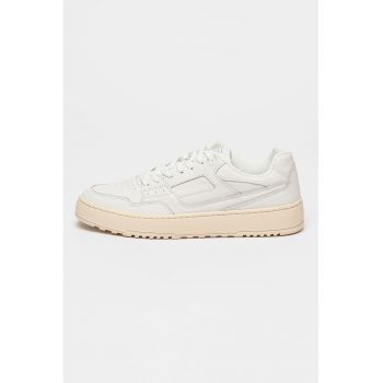 Pantofi sport de piele cu varf rotund