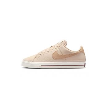 Pantofi sport de piele ecologica cu imprimeu logo Court Legacy