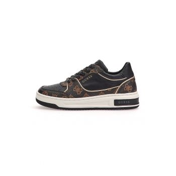 Pantofi sport de piele ecologica cu logo
