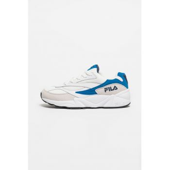 Pantofi sport de piele si piele ecologica cu garnituri de material textil V94M