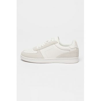 Pantofi sport de piele si piele intoarsa