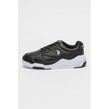 Pantofi sport din piele ecologica cu detaliu logo