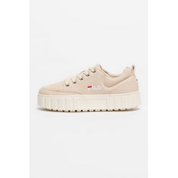 Pantofi sport flatform cu logo Sandblast