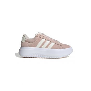 Pantofi sport flatform de piele intoarsa Grand Court