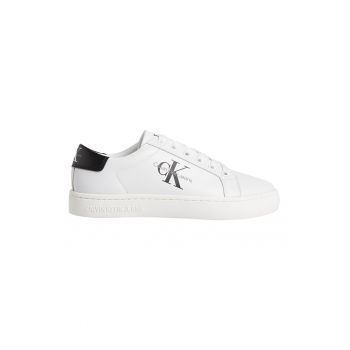 Pantofi sport low-cut de piele si piele ecologica