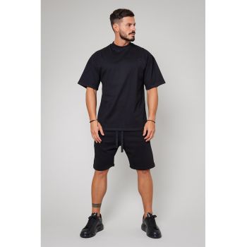 Set de bermude cu snur si tricou - 2 piese