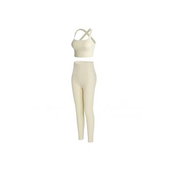 Set de top crop si colanti pentru antrenament - 2 piese