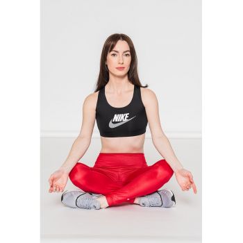 Bustiera cu tehnologie Dri-FIt si imprimeu logo - pentru fitness Swoosh