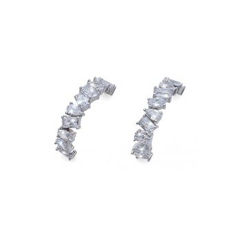 Cercei de argint veritabil cu zirconia