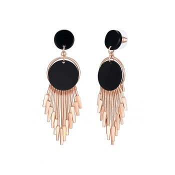 Cercei drop placati cu aur de 14K