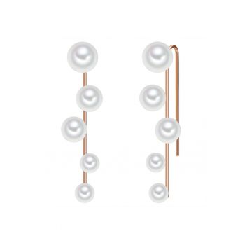 Cercei placati cu aur rose de 14K si decorati cu perle shell 32021