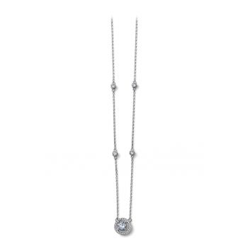 Colier de argint veritabil cu pandantiv zirconia