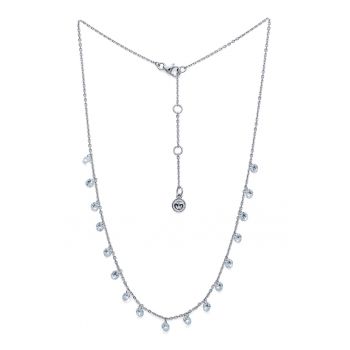 Colier de argint veritabil decorat cu cristale zirconia