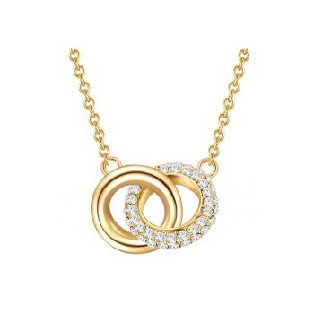 Colier de aur de 14K filat cu cristale