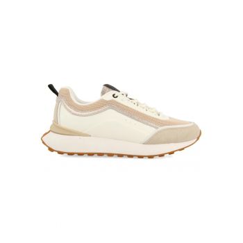 Pantofi sport colorblock cu insertii de piele intoarsa