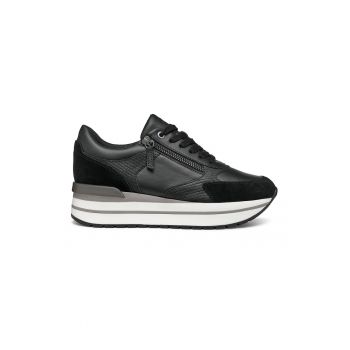Pantofi sport cu garnitura de piele intoarsa