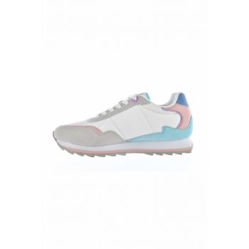 Pantofi sport cu model colorblock si broderie logo