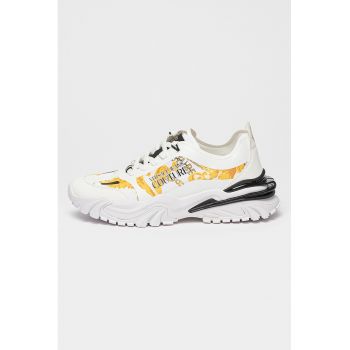 Pantofi sport cu model si garnituri de piele ecologica