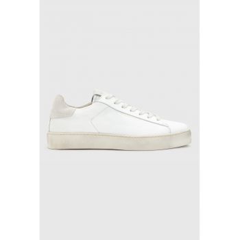 Pantofi sport de piele cu garnituri de piele intoarsa