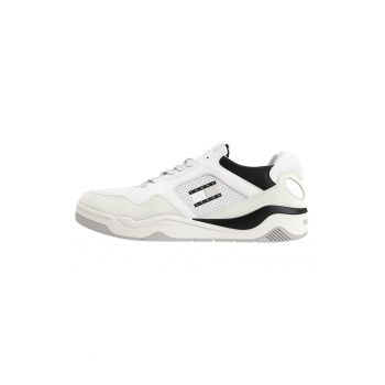 Pantofi sport de piele cu insertii de piele intoarsa