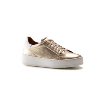 Pantofi sport de piele cu model uni